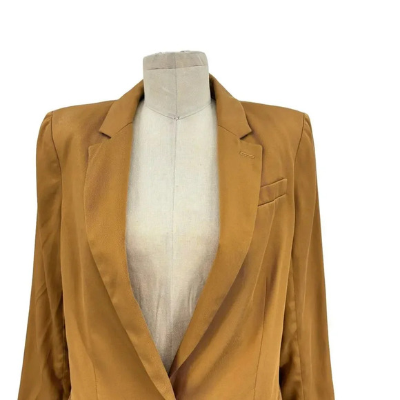 J. Crew Alfie Blazer Jacket in Gramercy Twill Camel Lyocell SIze 10 - Picture 3 of 15
